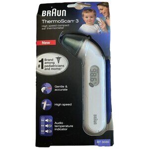 Braun IRT3030 ThermoScan 3 Ear Thermometer Accurate! Kids! Brand New In Box!